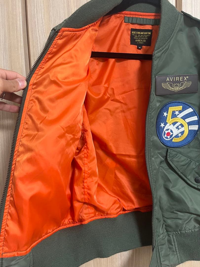 入*り様 AVIREX L-2 5th AIR FORCE アヴィレックス Mサ