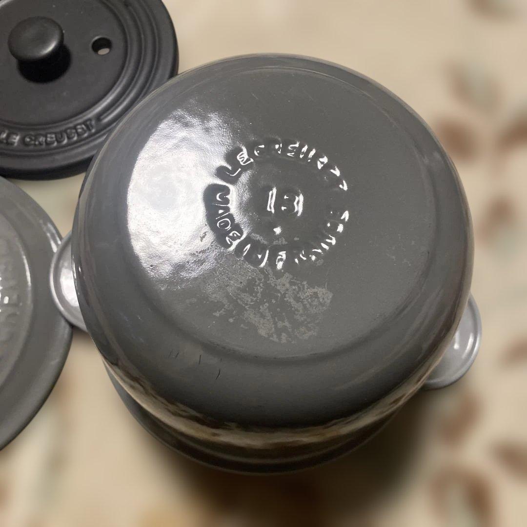 LE CREUSET 鋳鉄製 両手鍋 グレー