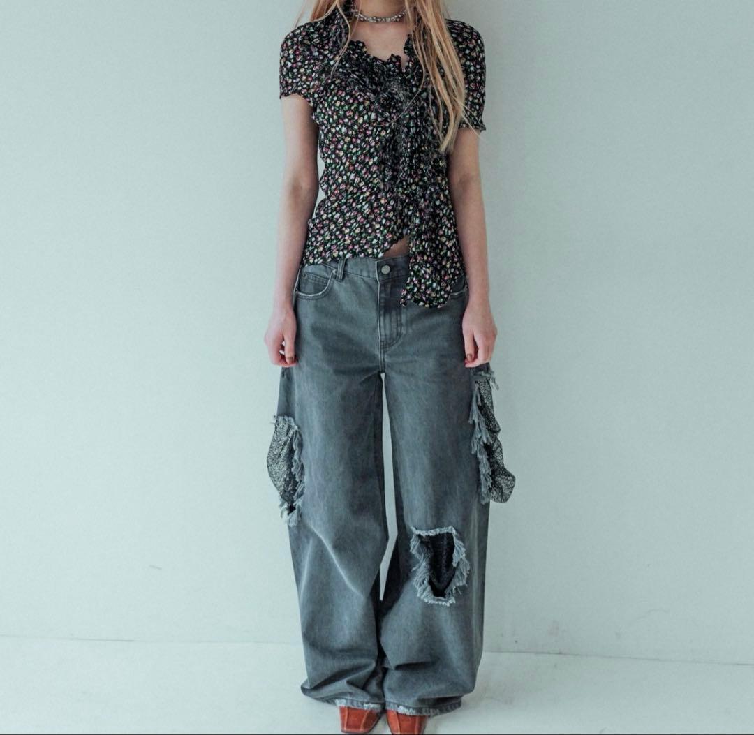 igi HIDDEN LACE CLASH DENIM レースクラッシュデニム