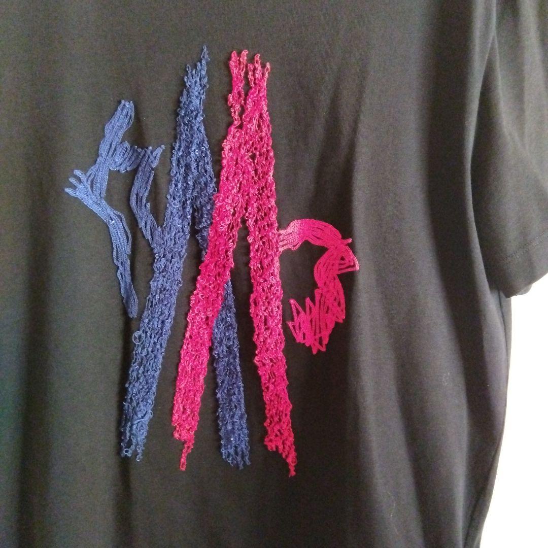 MONCLER 刺繍ロゴ ブラック Tシャツ