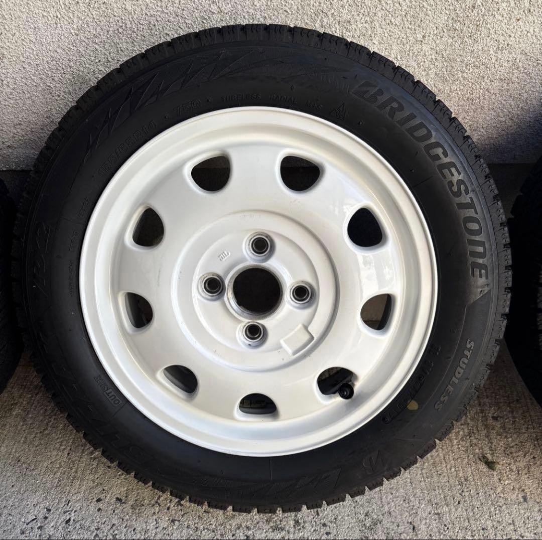 １５５／６５R１４ スズキ／ラパン純正　14インチホイール　ホイールカバー付き