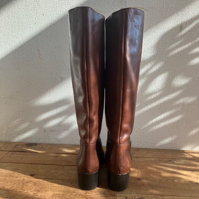 GUCCI グッチ レザー ロングブーツ 8 1/2 B ブーツ