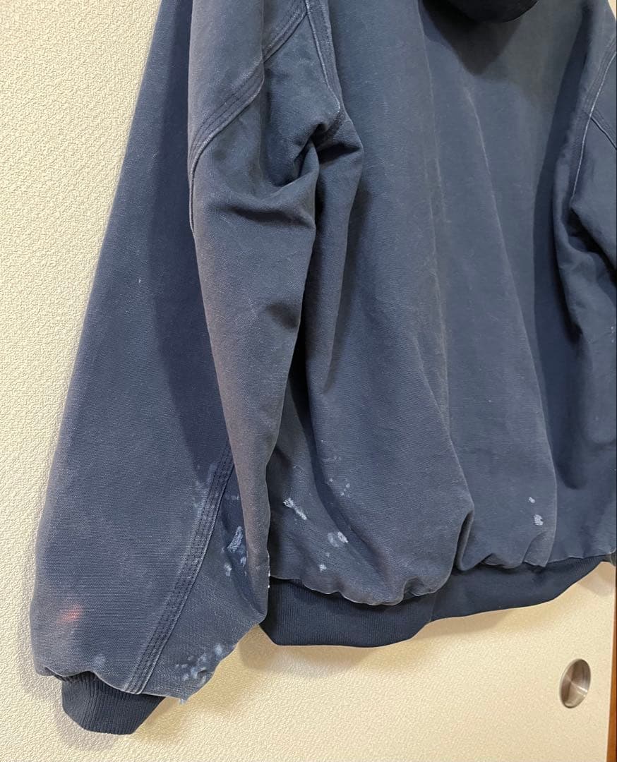 Carhartt カーハート　アクティブジャケット　フェード　ダメージ　ネイビー