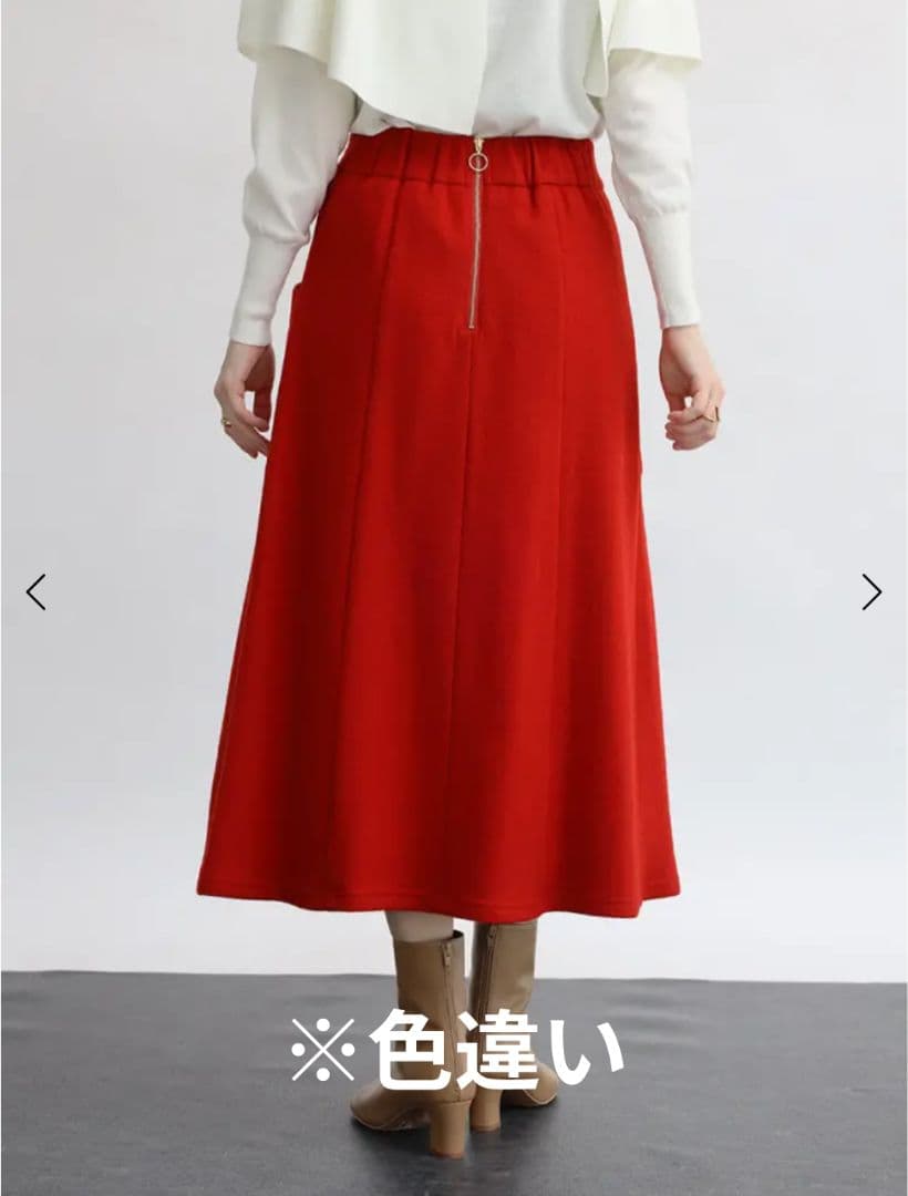 新品未使用★Aga×NORITAKE 圧縮ウールタックデザインスカート ブラック