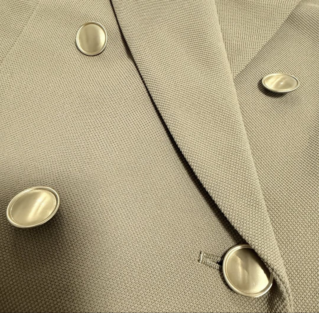 【美品】完売品✨️アルアバイル レノクロスダブルブレストジャケット 金釦 ベージュ