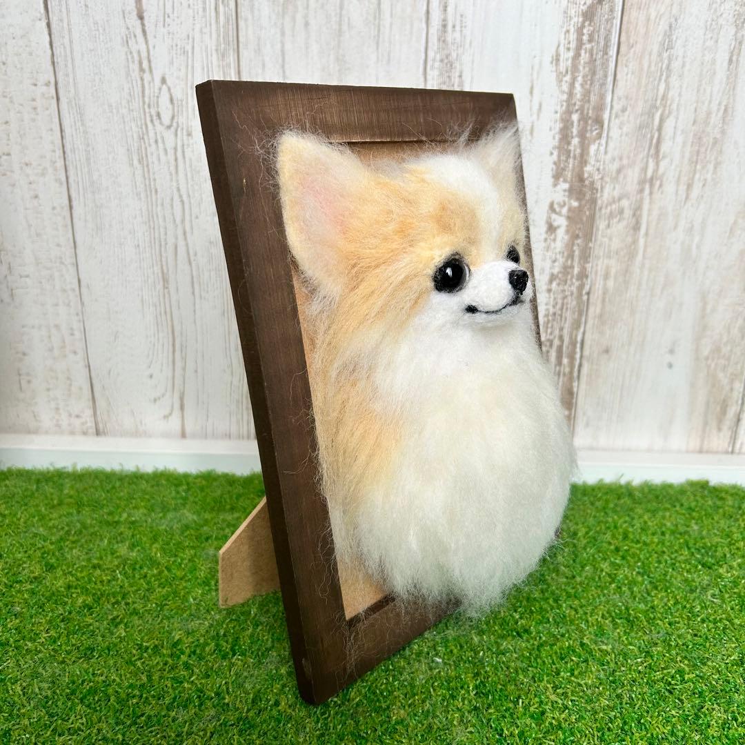 購入可能です★羊毛フェルト　フレーム★【チワワ】犬　オーダーも受付中です