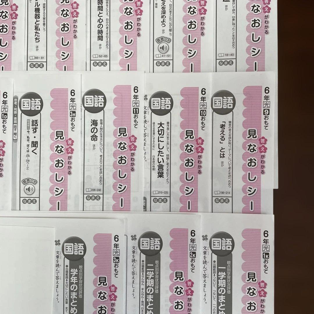 【最新版】小学6年　国語　テスト　答え令和7年度　１年分