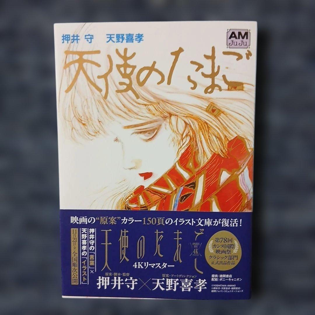 【天使のたまご】アニメージュ文庫＆(２L判ガラス額装)ポストカード全4種