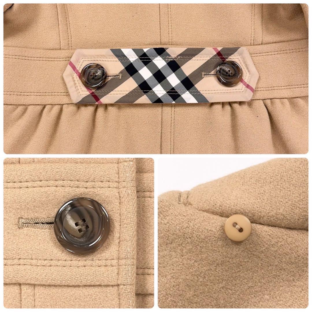 BURBERRY BLUE LABEL アンゴラ混ウールコート ノバチェック