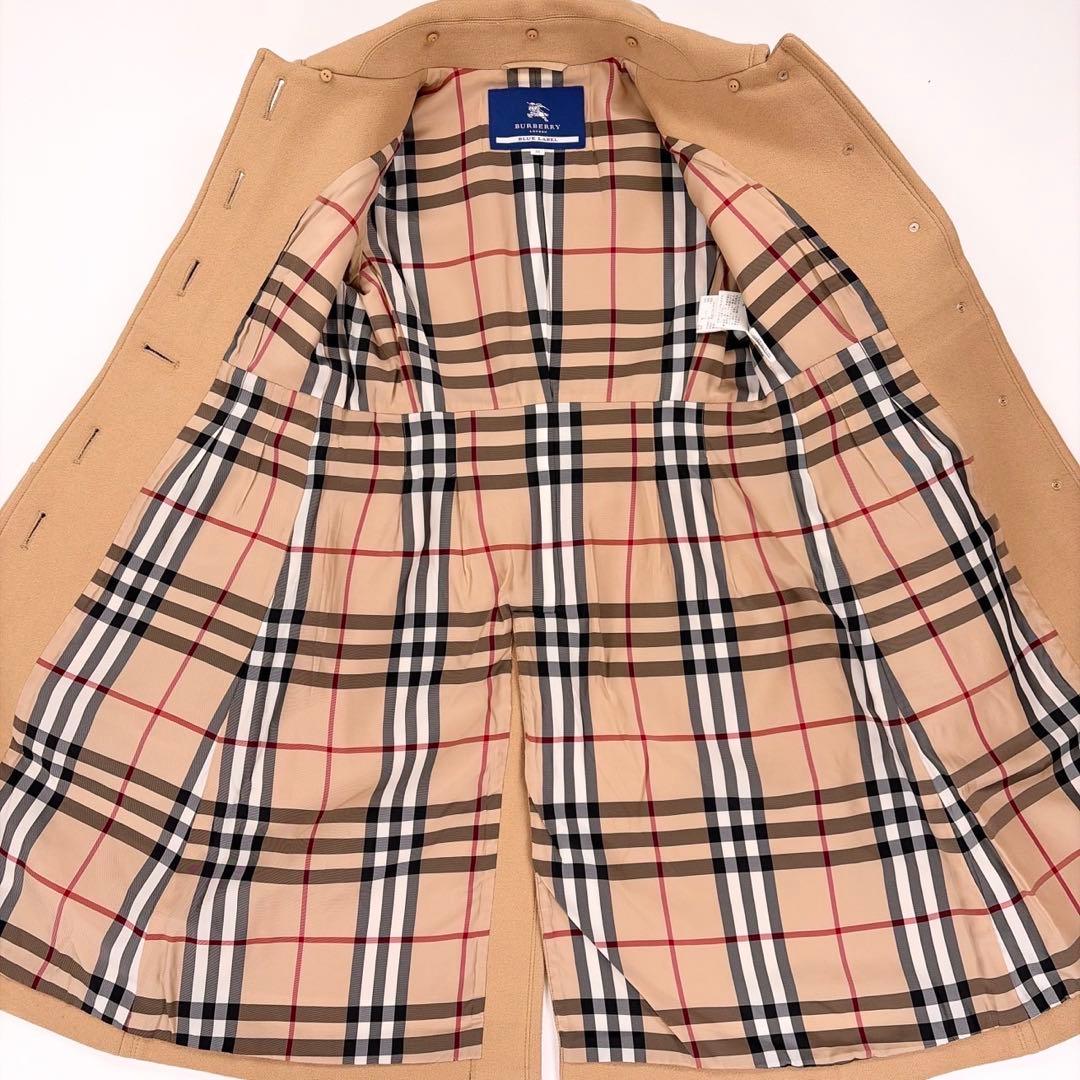 BURBERRY BLUE LABEL アンゴラ混ウールコート ノバチェック