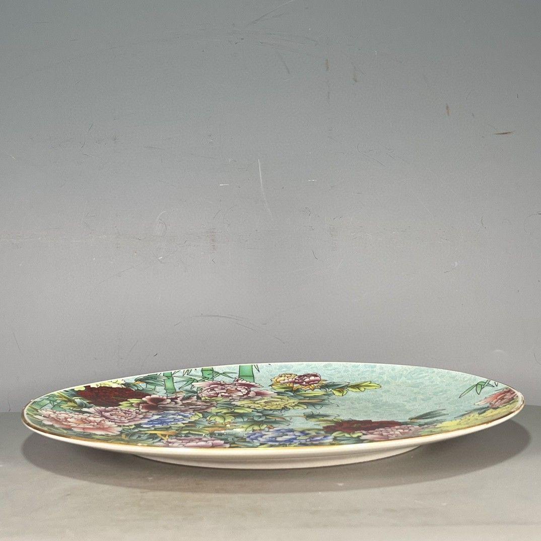 大清乾隆琺瑯粉彩万花賞盤 景徳鎮 陶磁器 装飾品 現代工芸品美術品 置物