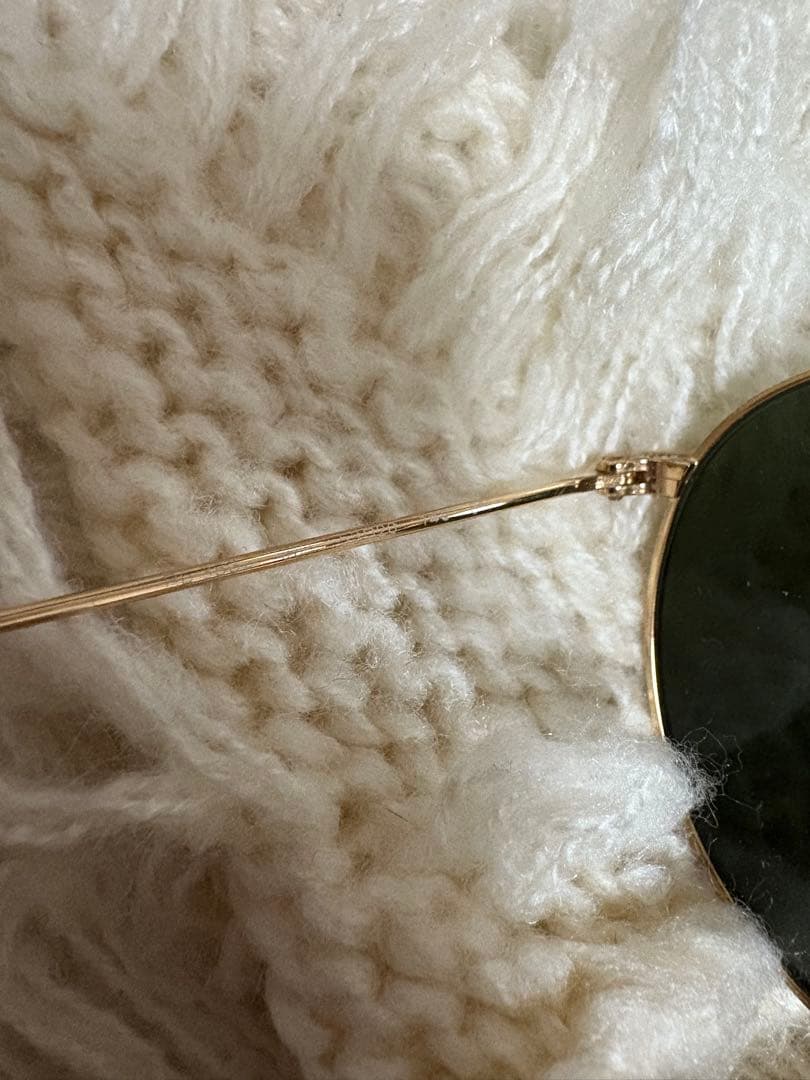 Ray-Ban ゴールドオーバルサングラス　折りたたみ