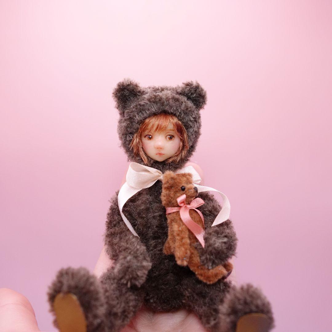 ✢くま着ぐるみドール✢ モールアート　アートドール 創作人形 サーニット