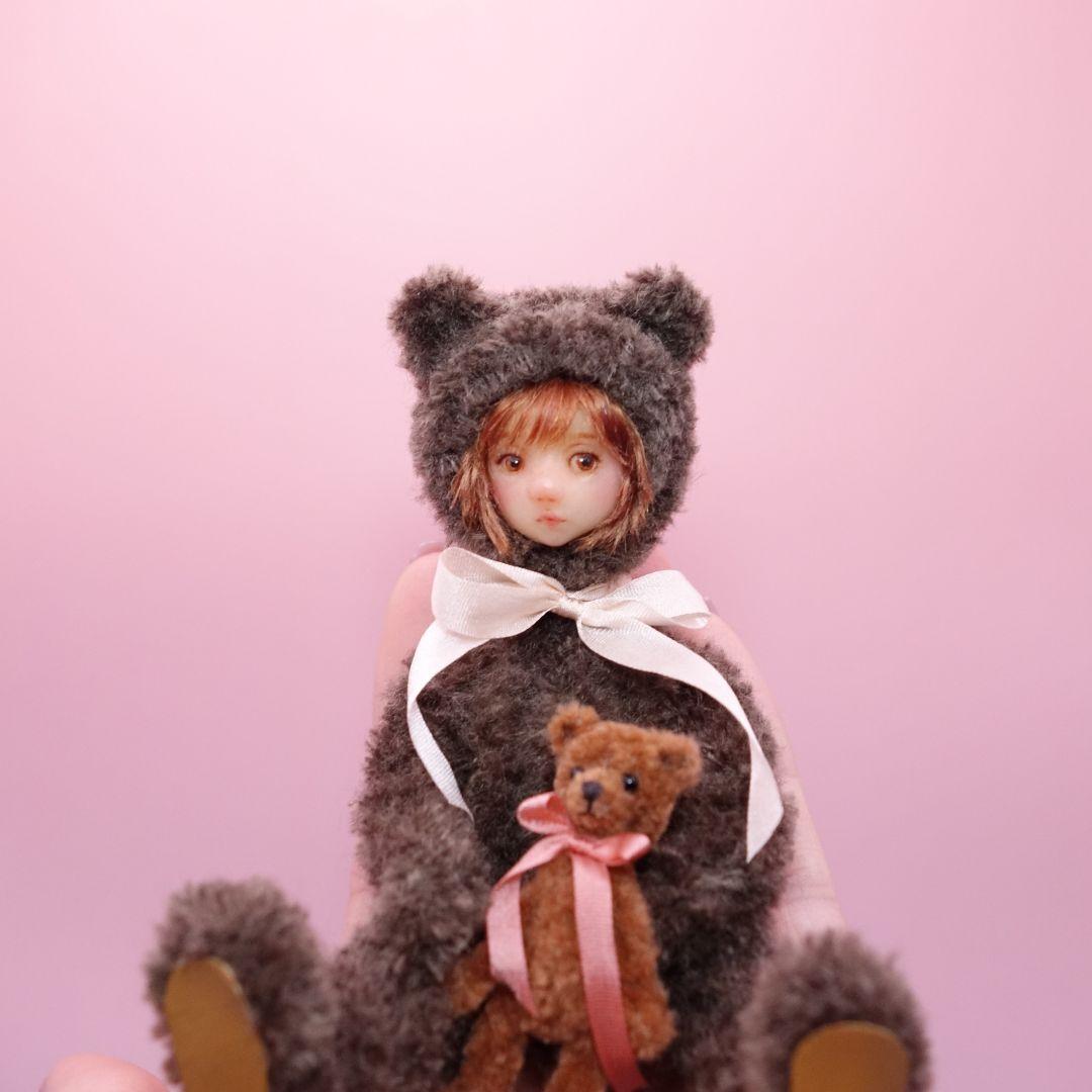 ✢くま着ぐるみドール✢ モールアート　アートドール 創作人形 サーニット