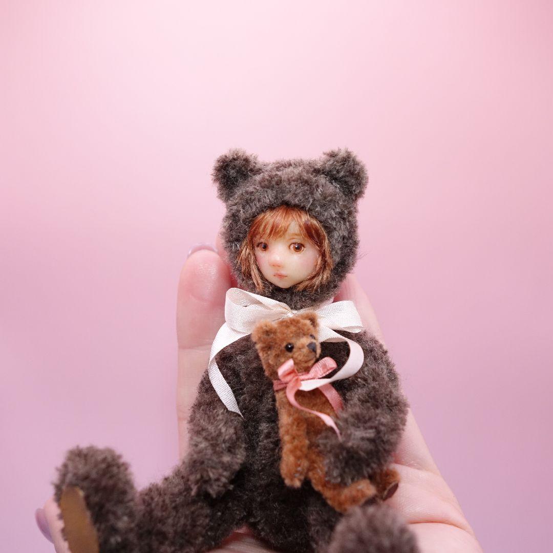 ✢くま着ぐるみドール✢ モールアート　アートドール 創作人形 サーニット