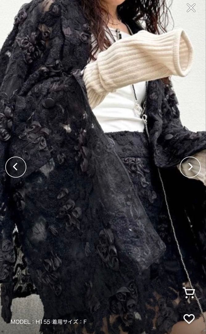 ジャケット・アウター AMERI FLOWER MIX LACE SHEER JACKET