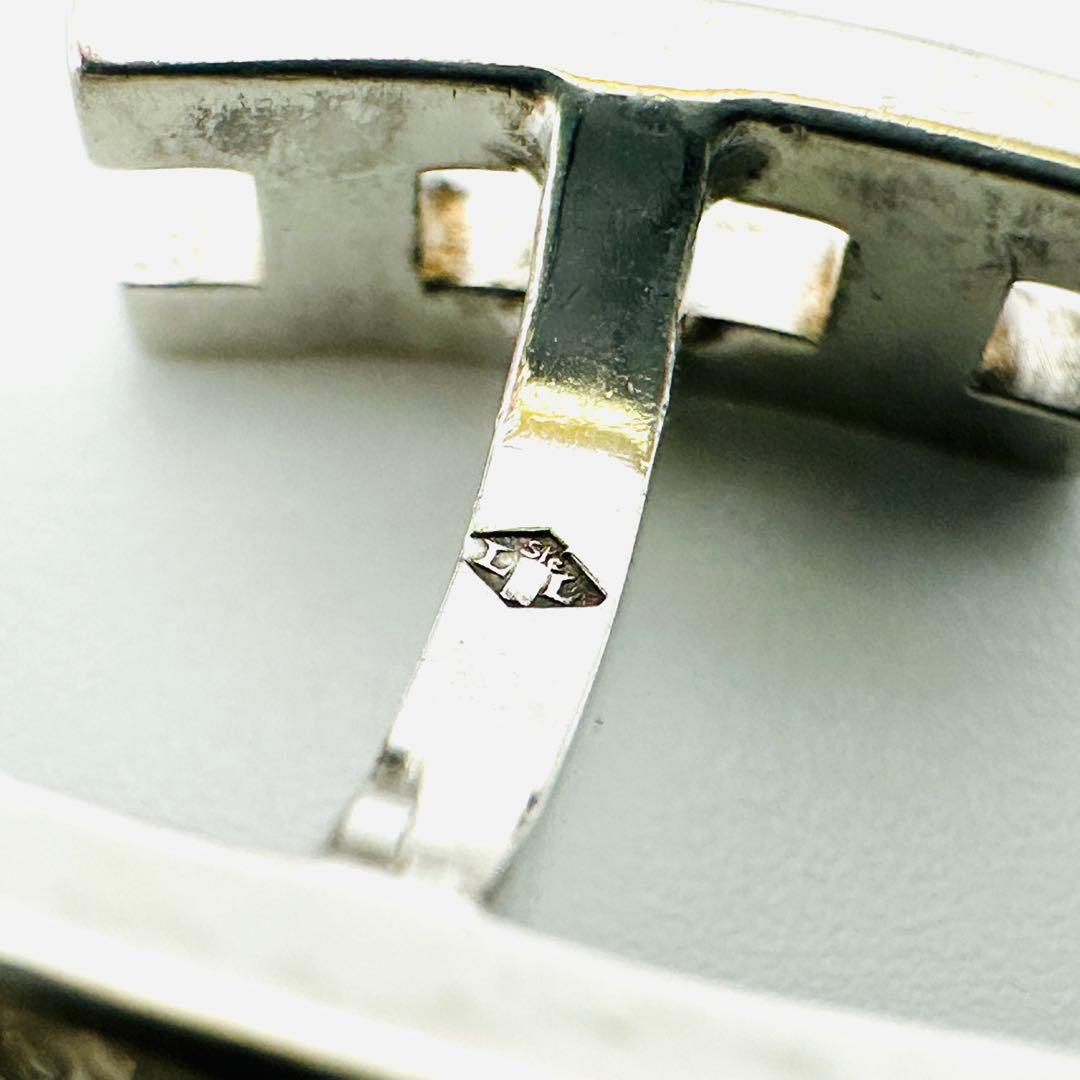 HERMES　エルメス　パラレル　Hロゴ　カフリンクス　カフス　Ag925