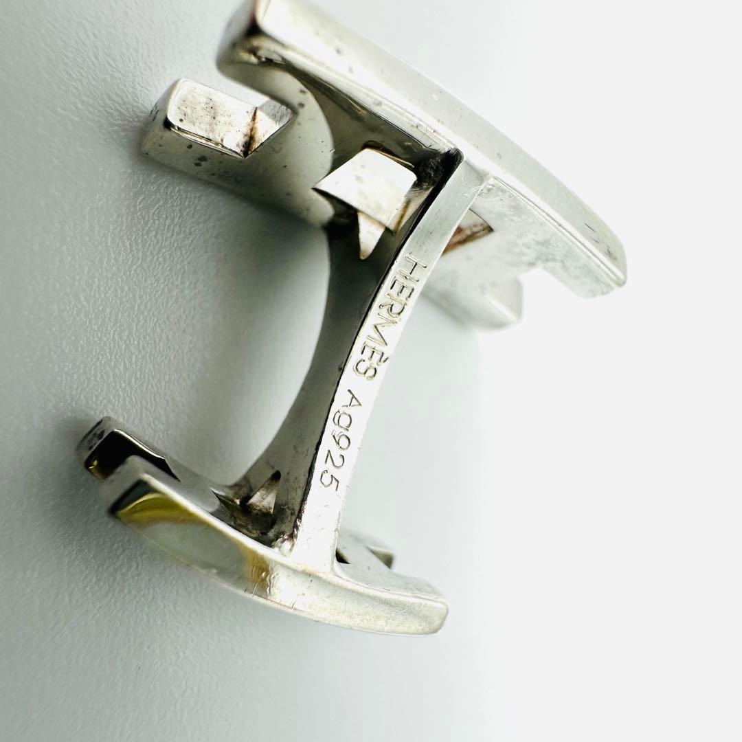 HERMES　エルメス　パラレル　Hロゴ　カフリンクス　カフス　Ag925