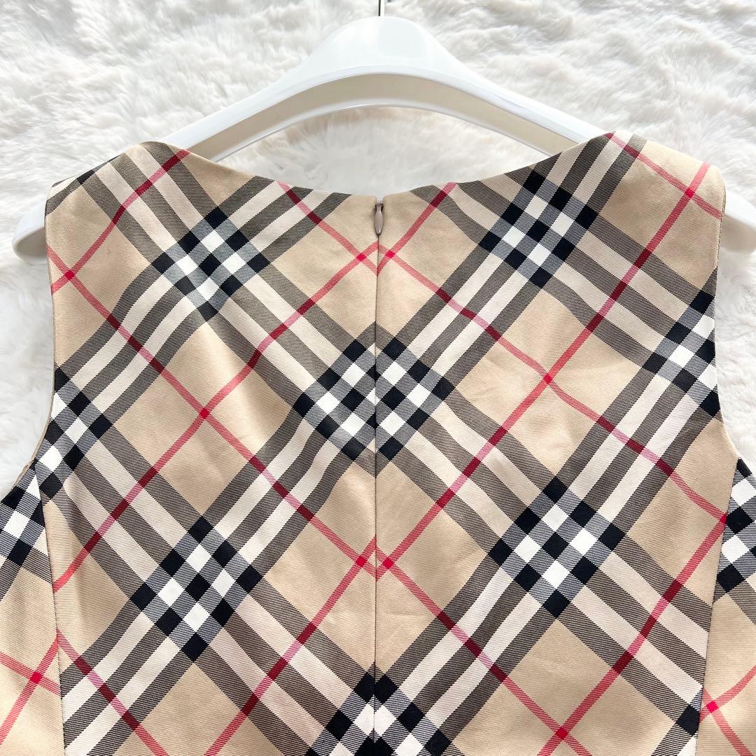 BURBERRY*バーバリーブルーレーベル　ノバチェック柄ワンピースノースリーブ