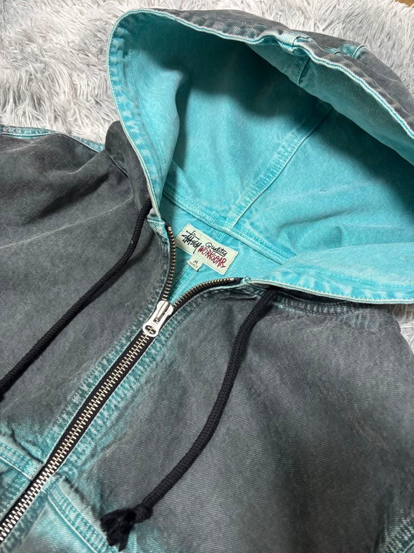 ジャケット・アウター STUSSY SPRAY DYE HOODED WORK JACKET