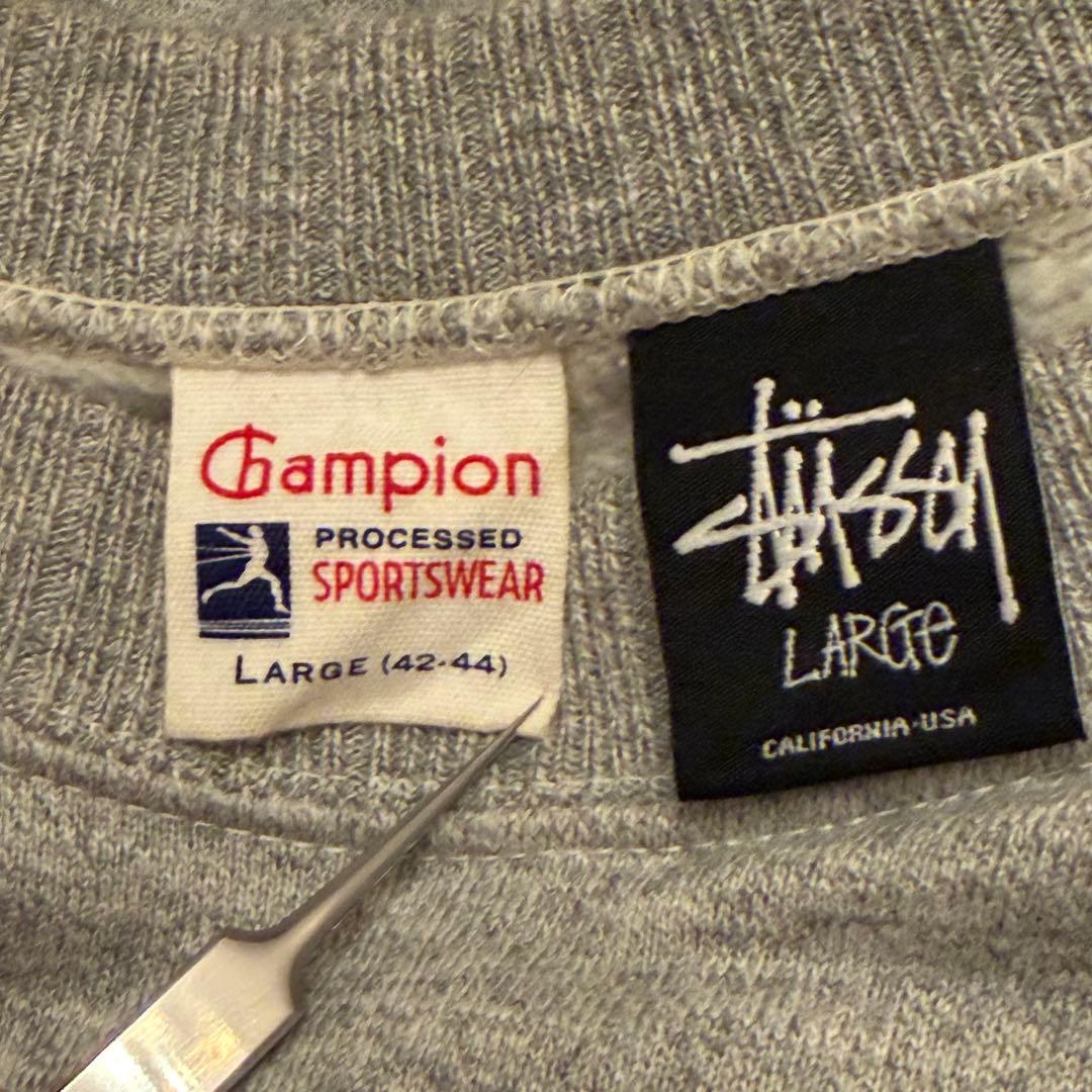 【古着】old STUSSY × Champion Tシャツ シャドーマン