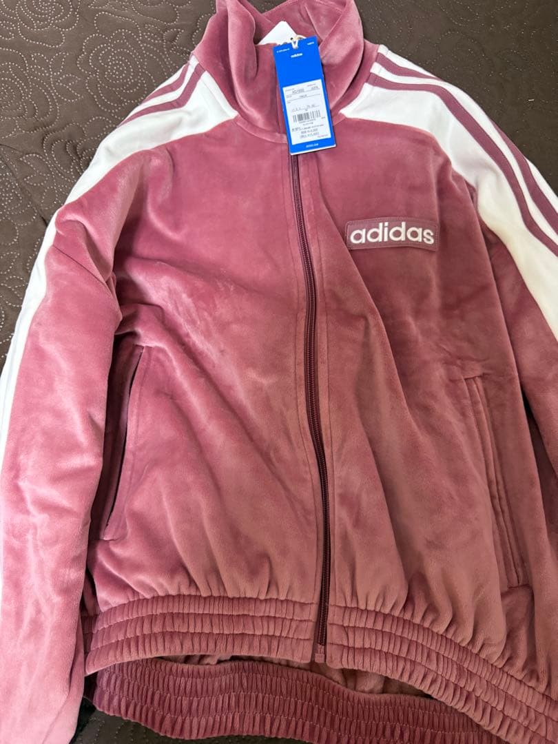 adidas w adibreak velour tt pink M 上下セット