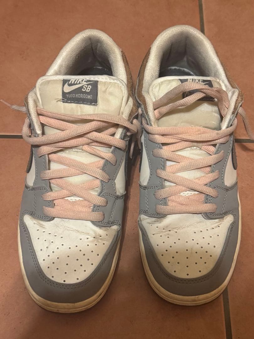 堀米ダンク Nike Dunk Low スニーカー グレー/ホワイト/ピンク