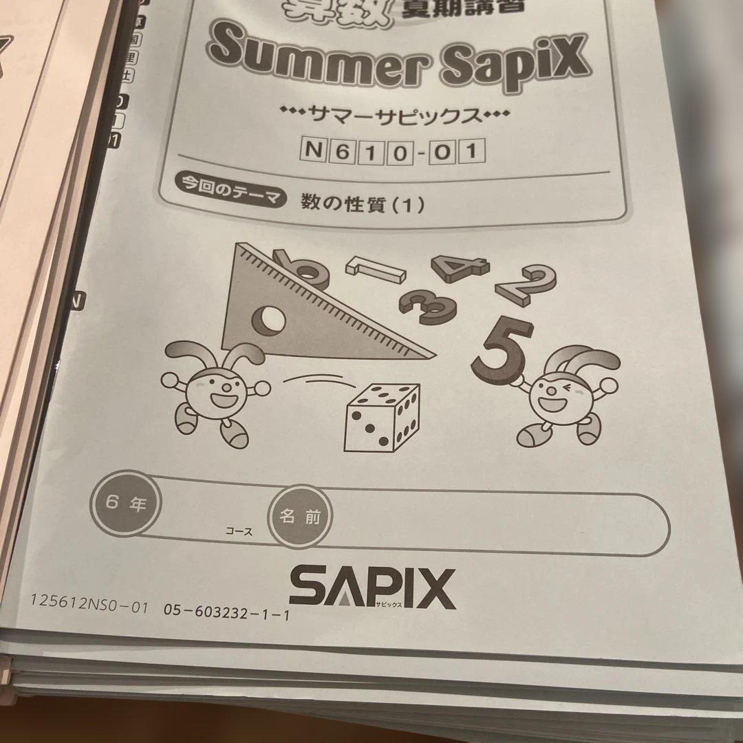SAPIX 算数6年デイリーサピックス 最新　合計62冊　抜けなし