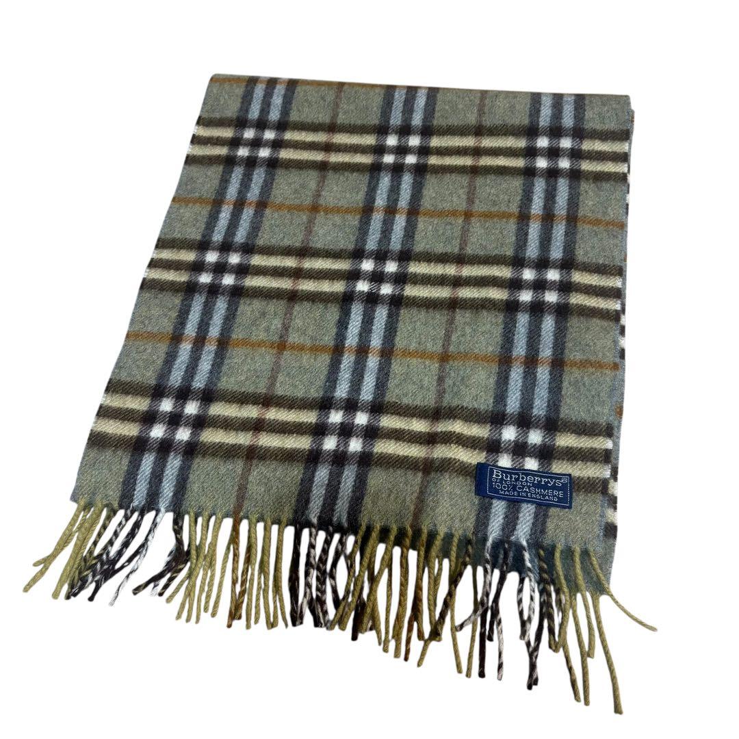 Burberry’s バーバリー マフラー ノバチェック カシミヤ イエロー