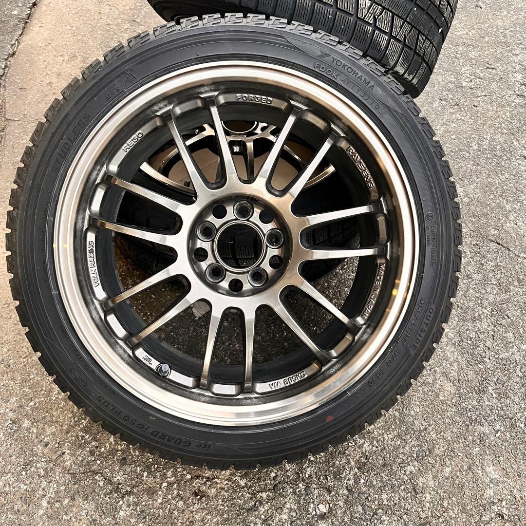 鍛造Rays VOLK RACING RE30 8J PCD100 スタッドレス