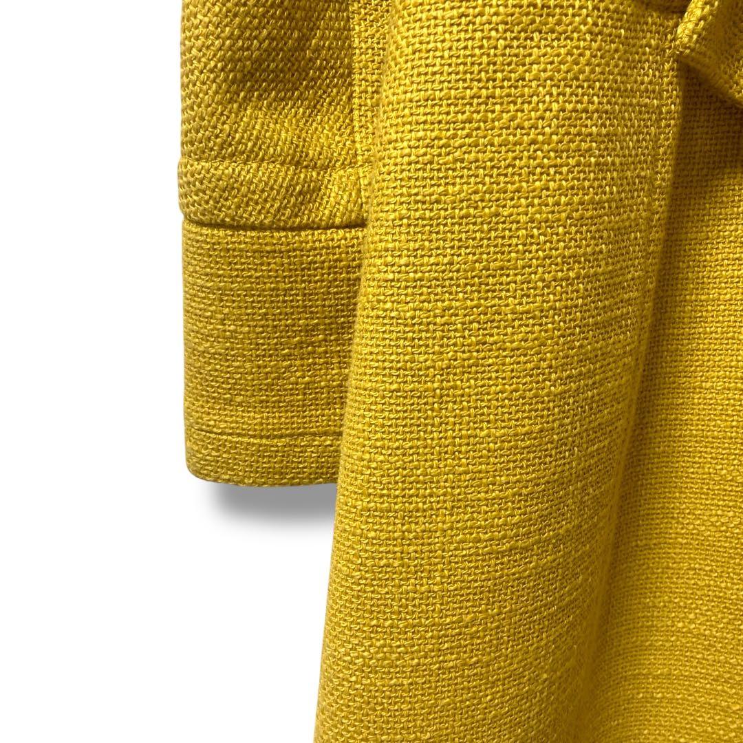 本日限定‼️【’S MaxMara】ツイード ノーカラーコート 36/S イエロー