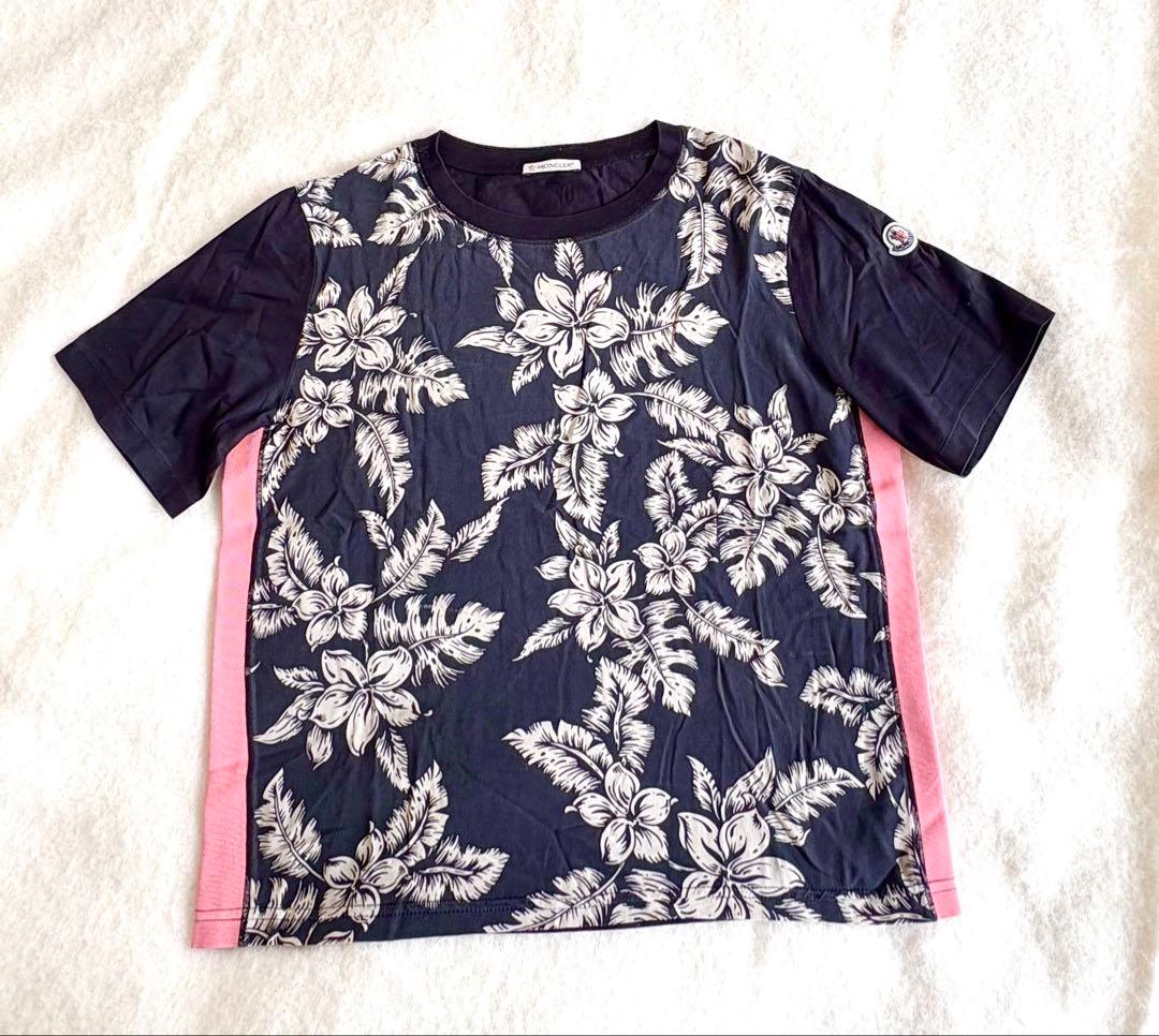 ま*ん様 モンクレールMONCLER シルク&コットン トップス Tシャツ 半袖