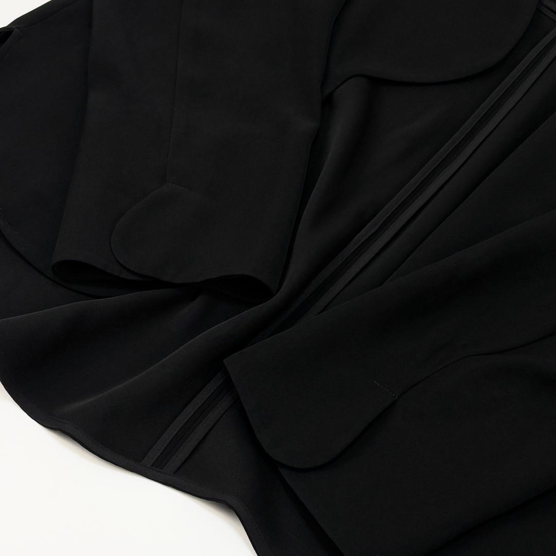 極美品 ENFOLD 24AW ASYMMETRY JACKET 38 ブラック