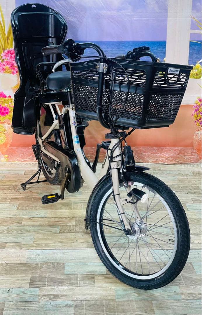どら 　BIKKE 13AH⭐️ブリヂストン子供乗せ電動自転車Y3263