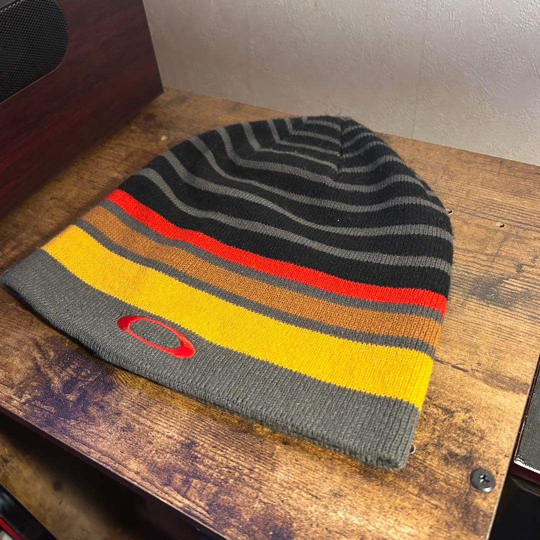 激レア　00s OAKLEY ビーニー　オークリー　ニット帽　ヴィンテージold