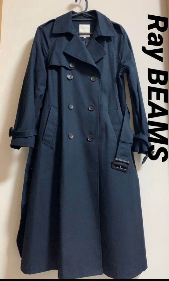 ミッシェル Ray BEAMS トレンチコート ネイビー　Ｌ