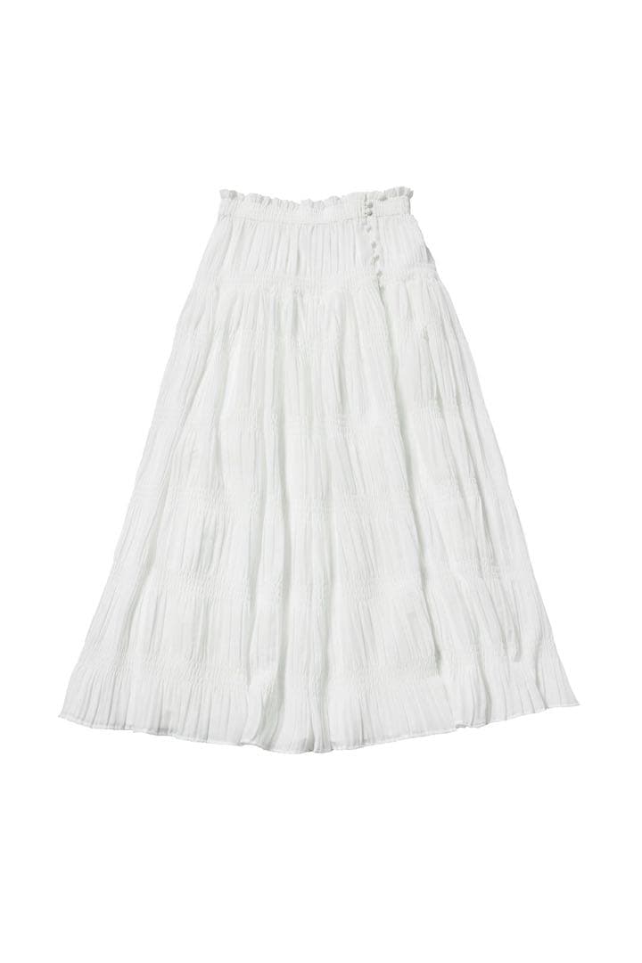equalment Micro pleats flare skirt ホワイト