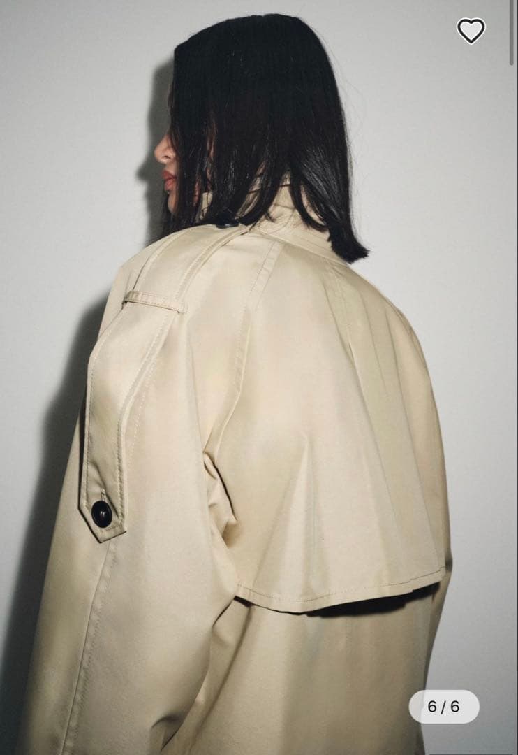 ZARA ZW COLLECTION ショート丈撥水加工トレンチコートL