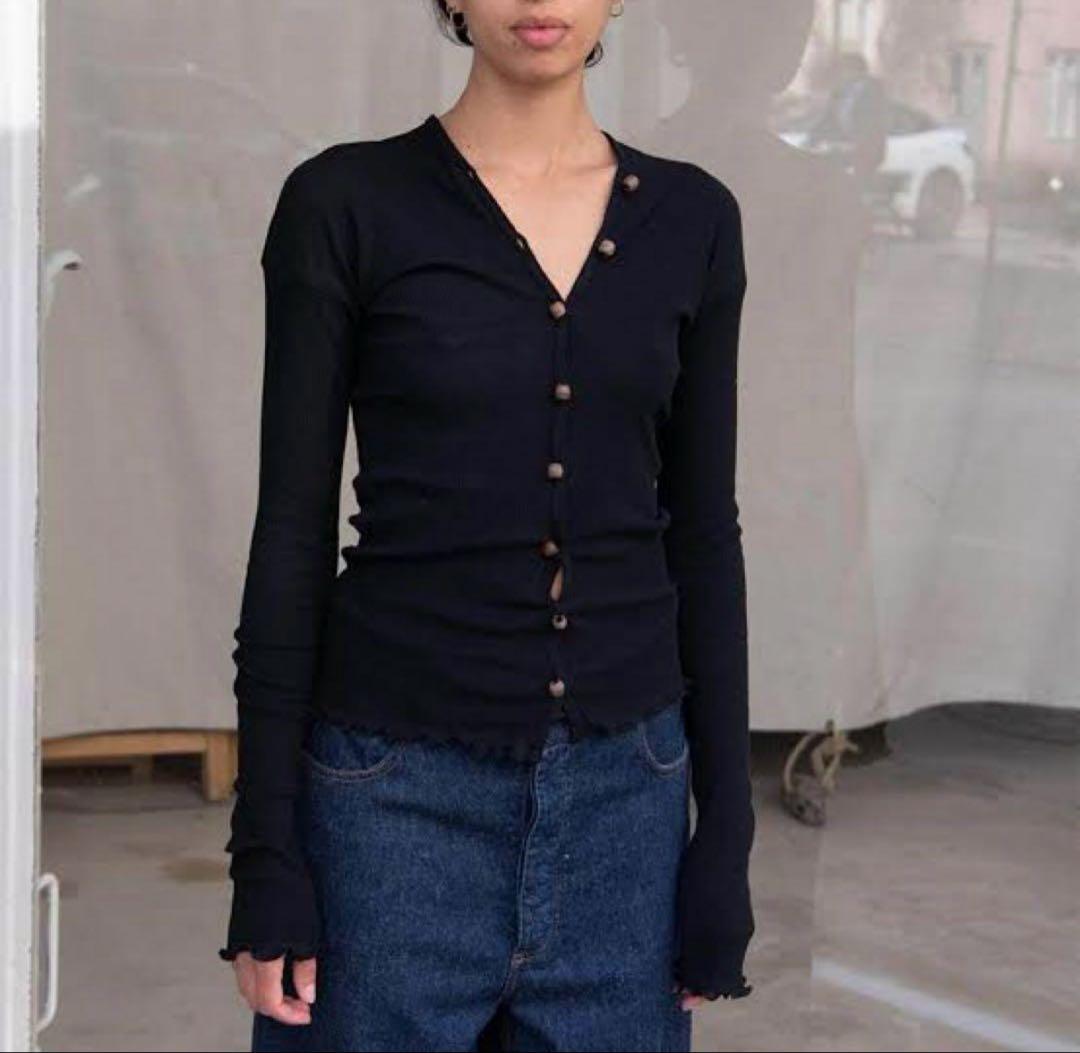 s*i様 baserange tav cardigan black s