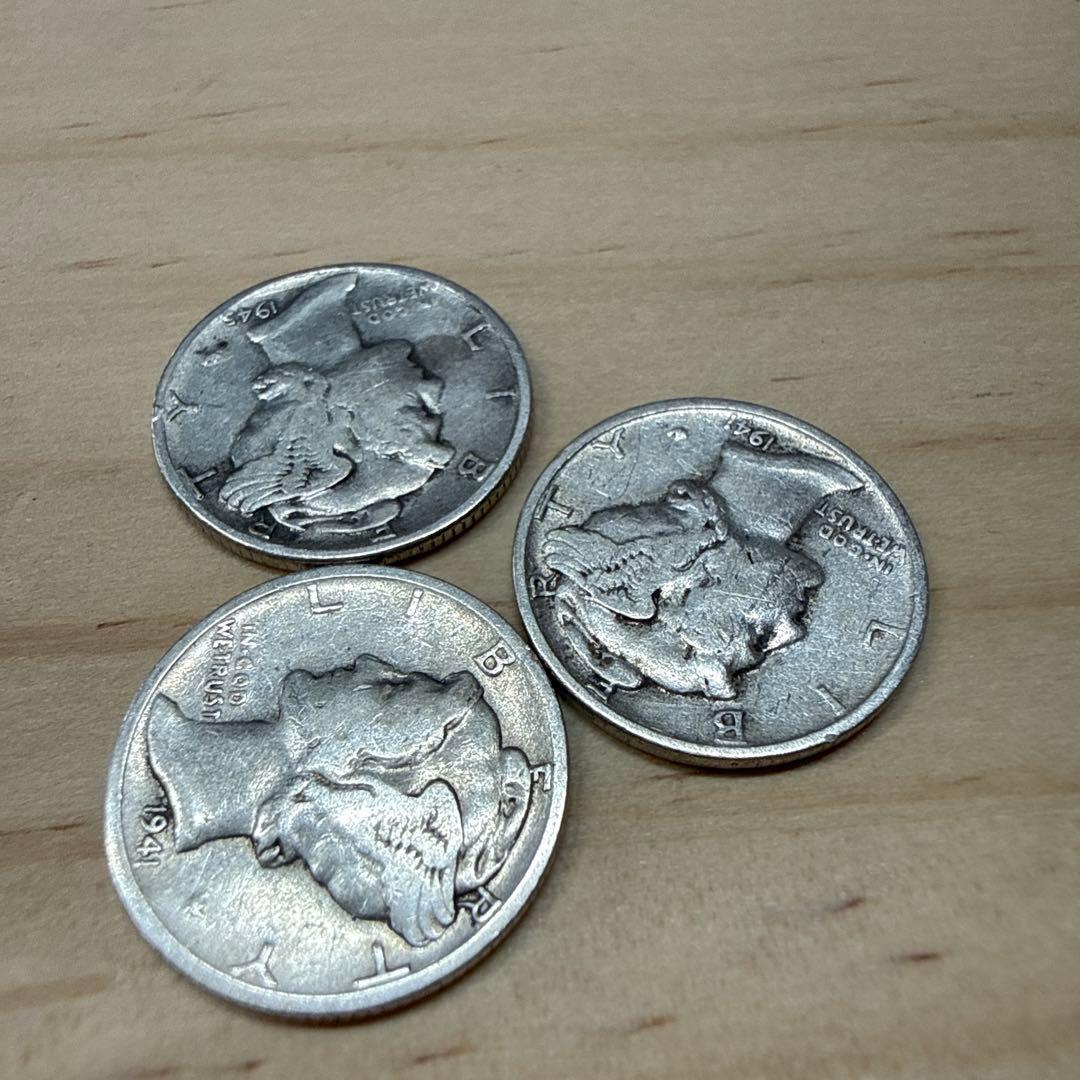 アメリカ　マーキュリーダイム銀貨　12枚セット