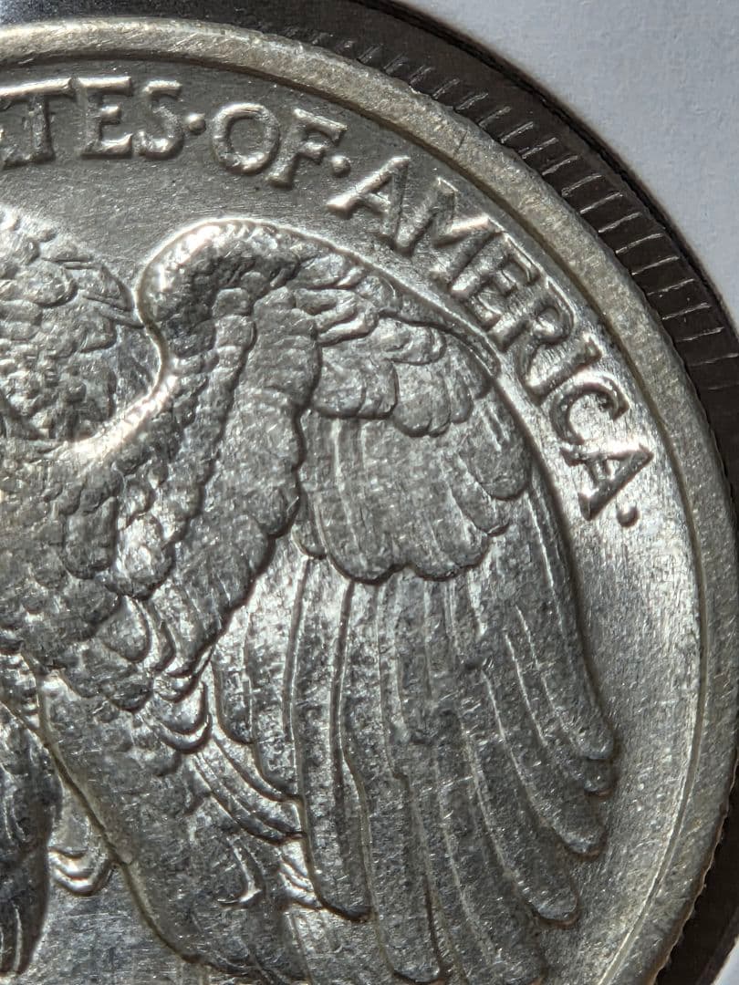 (稀少年号)アメリカ　ウォーキング リバティ 50セント銀貨　1933 S
