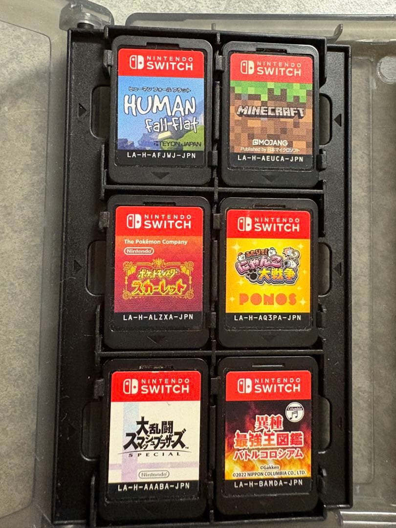 Nintendo Switch 本体 青と赤 ゲームカセット７点付き