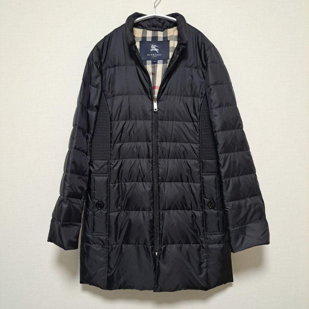 BURBERRY LONDONトレンチコートブラック ファー付きメガチェックM