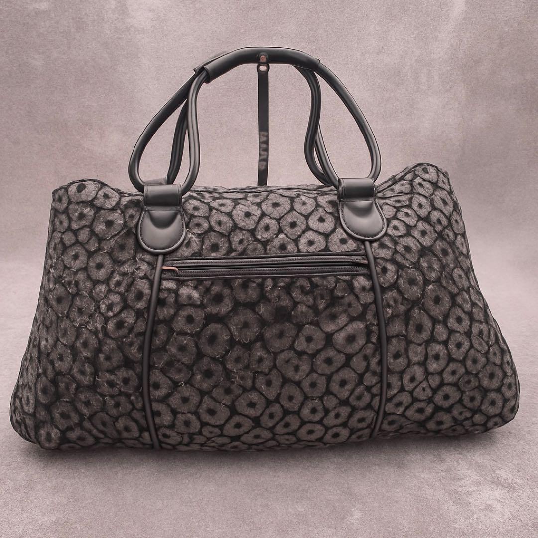 バッグ Black Leopard Large Boston Bag Y2K 00s