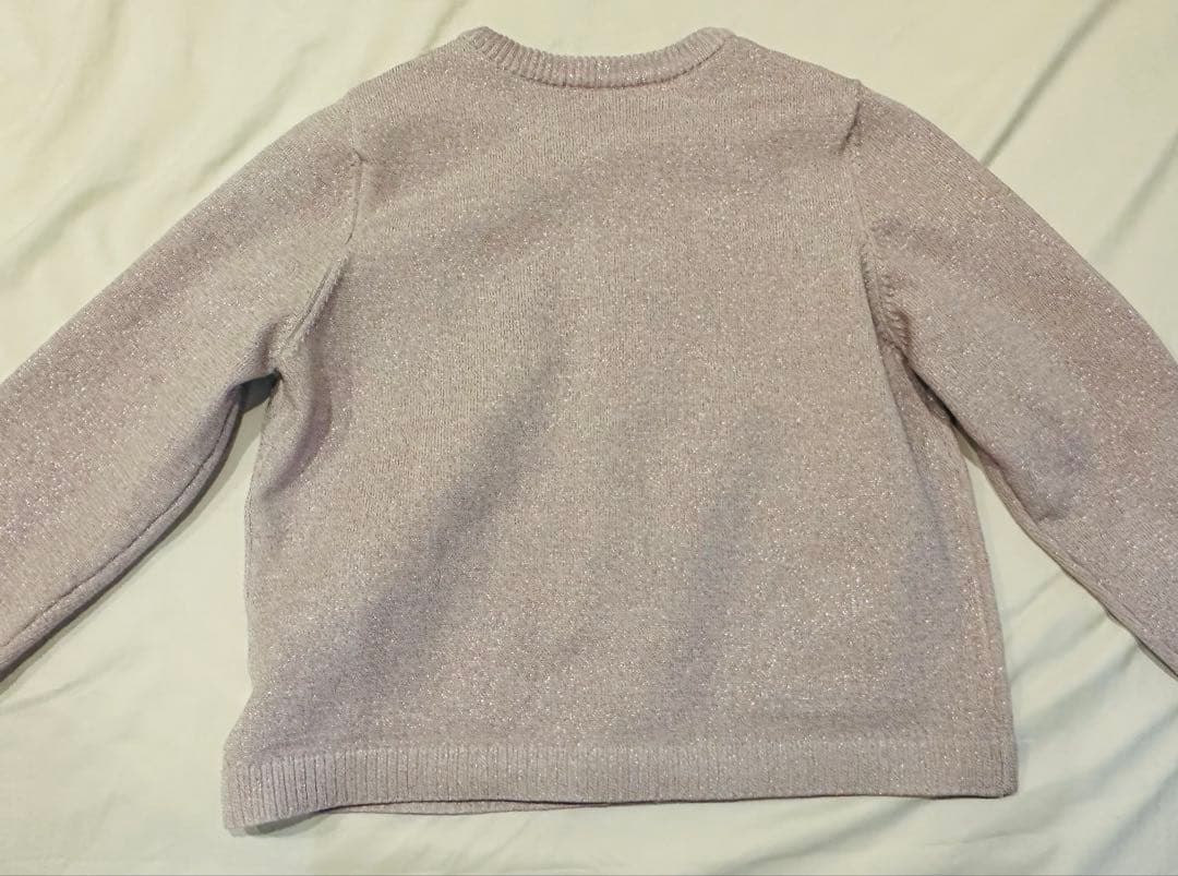 美品　JUSGLITTY 鹿沼さんコラボ　キラキラニットジャケット　パープル