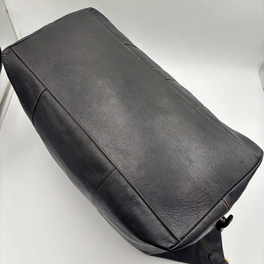 dunhill ダンヒル レザー ボストンバッグ ハンドバッグ 本革 大容量 黒