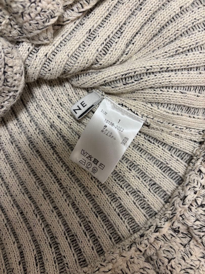 CLANE クラネ W FACE SHORT FRILLED KNIT TOPS
