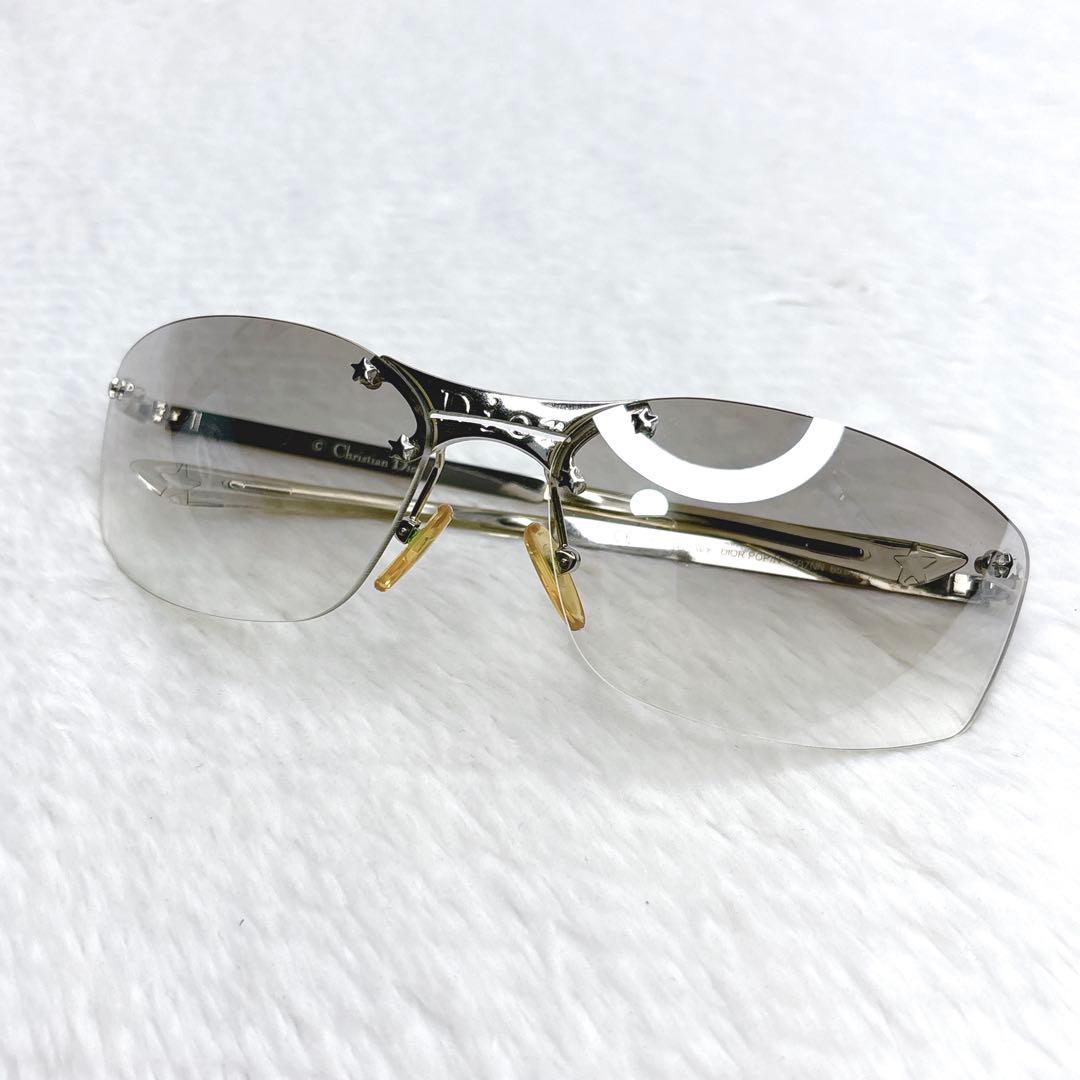 小物 Dior Rimless Star Logo Sunglasses Y2K