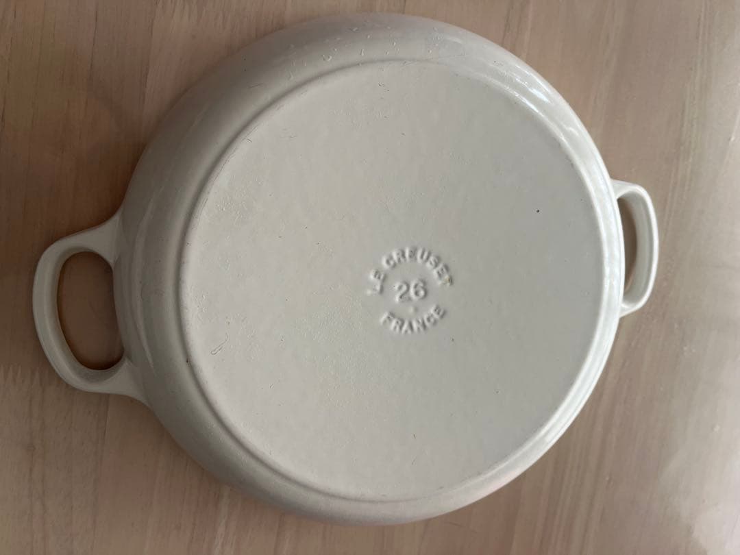 Le Creuset ホワイト 26cm 両手鍋