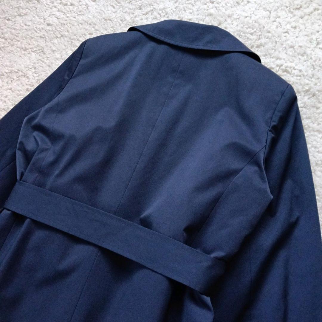 美品　Leilian レリアン　中わたライナー付きトレンチコート　日本製　紺